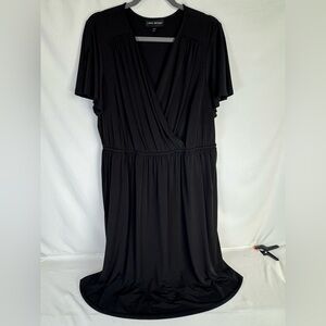 Lane Bryant Suplice Short Sleeve Dress - Black - 18/20